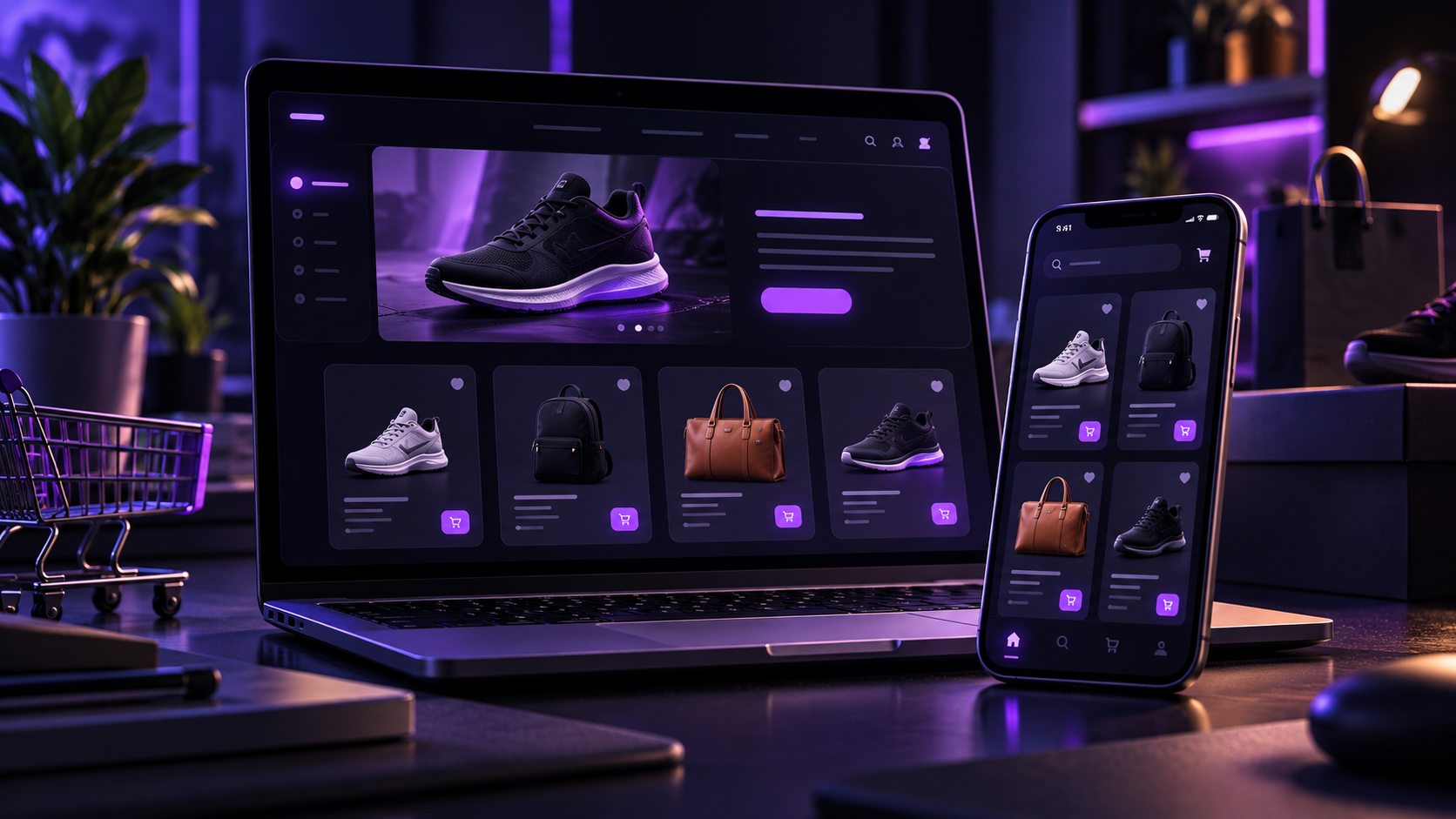 Tienda online en notebook y celular