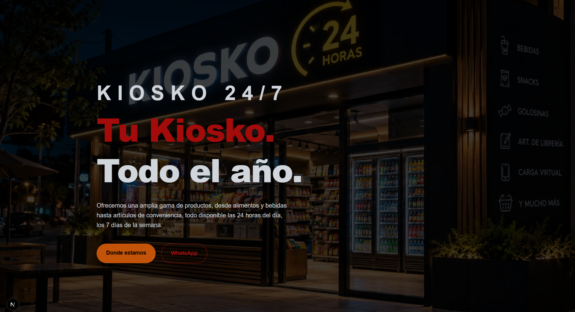 Vista previa de la web de Kiosco Express